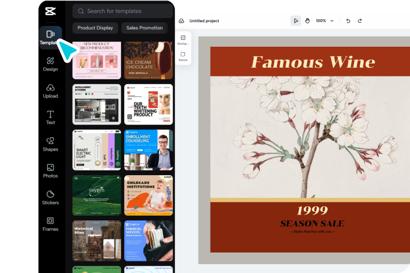 Sign in and select design